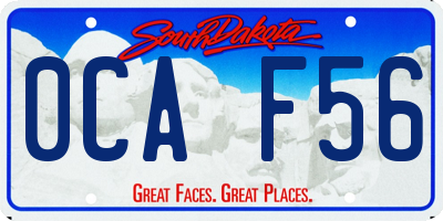 SD license plate 0CAF56