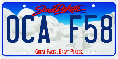 SD license plate 0CAF58