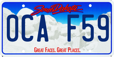 SD license plate 0CAF59