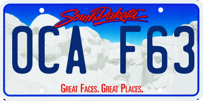 SD license plate 0CAF63