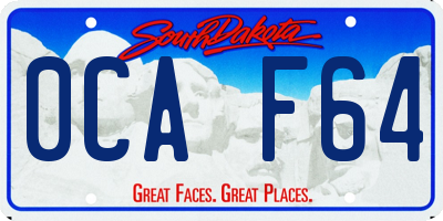 SD license plate 0CAF64