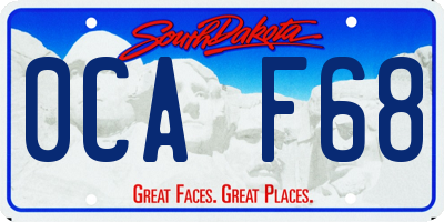 SD license plate 0CAF68