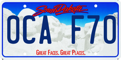 SD license plate 0CAF70
