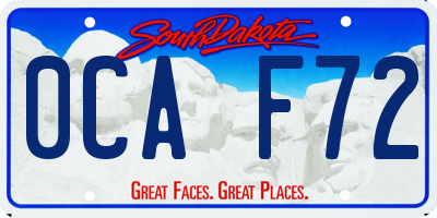 SD license plate 0CAF72