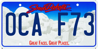 SD license plate 0CAF73