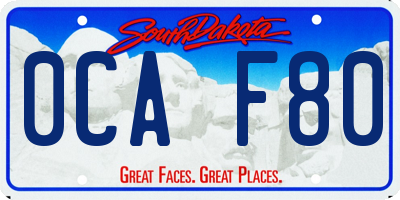 SD license plate 0CAF80
