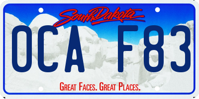 SD license plate 0CAF83