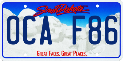 SD license plate 0CAF86