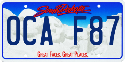 SD license plate 0CAF87