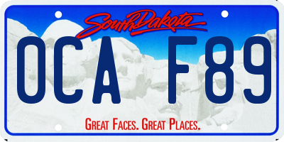 SD license plate 0CAF89