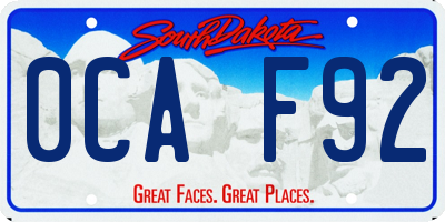 SD license plate 0CAF92