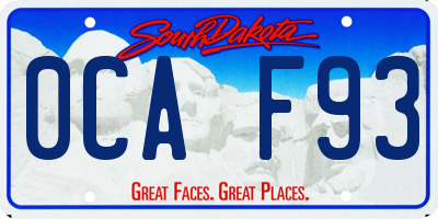 SD license plate 0CAF93