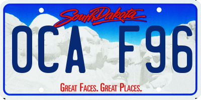 SD license plate 0CAF96