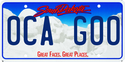 SD license plate 0CAG00
