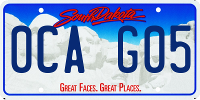 SD license plate 0CAG05