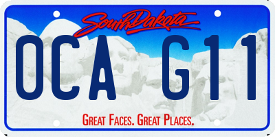 SD license plate 0CAG11