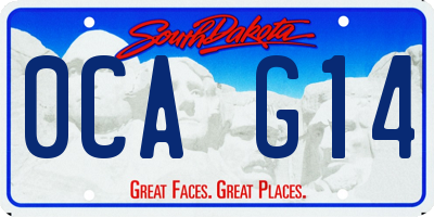 SD license plate 0CAG14