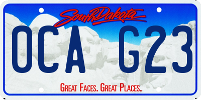 SD license plate 0CAG23