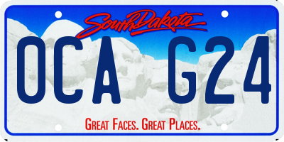 SD license plate 0CAG24
