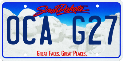 SD license plate 0CAG27
