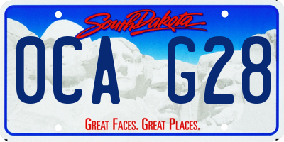 SD license plate 0CAG28