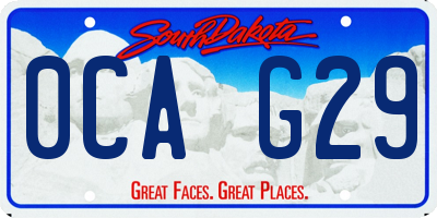 SD license plate 0CAG29