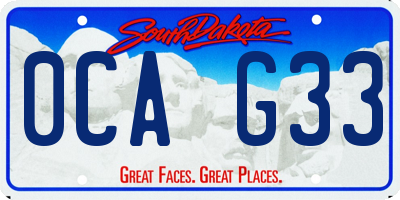 SD license plate 0CAG33