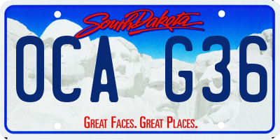 SD license plate 0CAG36