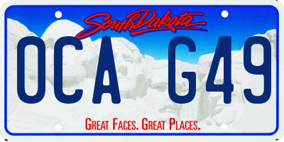 SD license plate 0CAG49