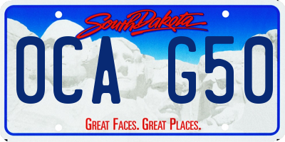 SD license plate 0CAG50