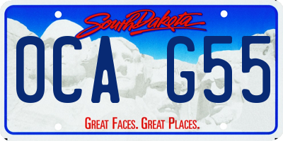 SD license plate 0CAG55
