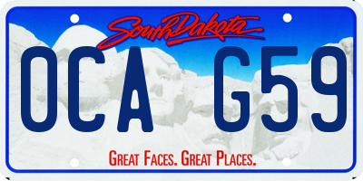 SD license plate 0CAG59