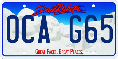 SD license plate 0CAG65