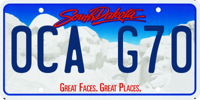 SD license plate 0CAG70