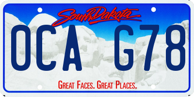 SD license plate 0CAG78