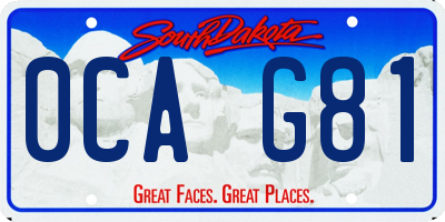 SD license plate 0CAG81