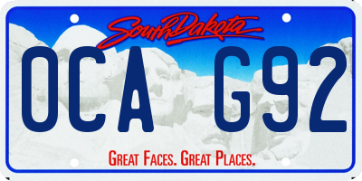 SD license plate 0CAG92