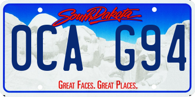 SD license plate 0CAG94