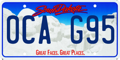 SD license plate 0CAG95