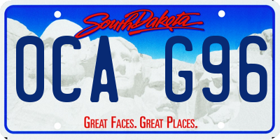 SD license plate 0CAG96