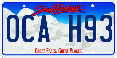 SD license plate 0CAH93