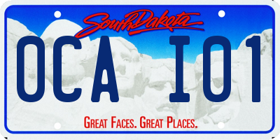 SD license plate 0CAI01