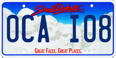 SD license plate 0CAI08