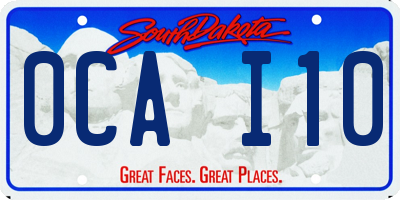 SD license plate 0CAI10