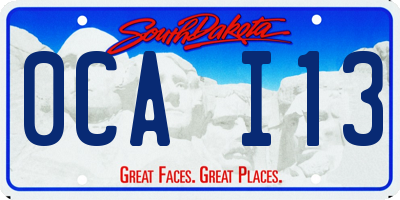 SD license plate 0CAI13
