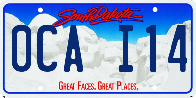 SD license plate 0CAI14