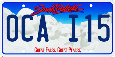 SD license plate 0CAI15