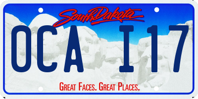 SD license plate 0CAI17