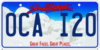 SD license plate 0CAI20