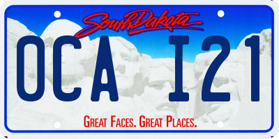 SD license plate 0CAI21